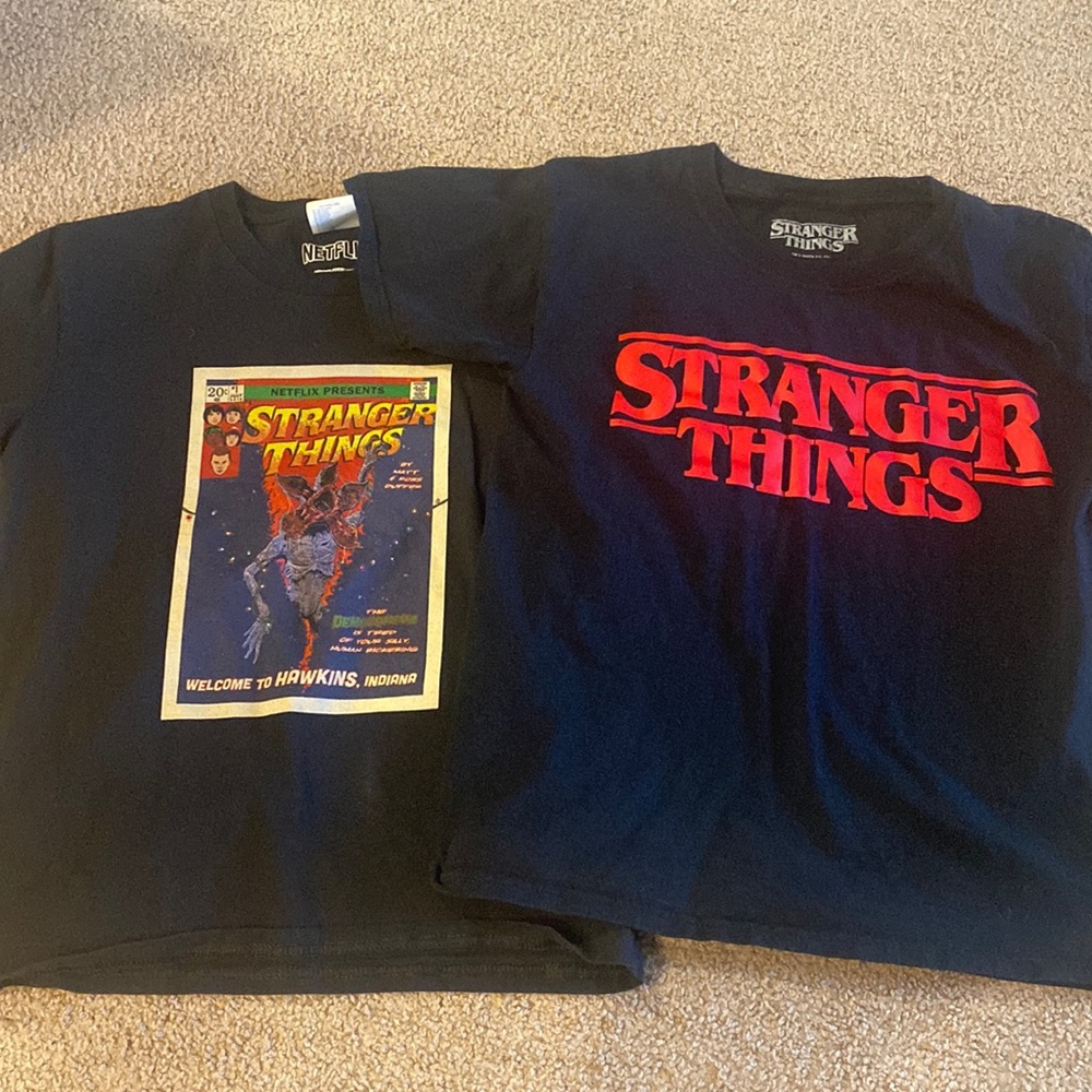 Set of 2 Stranger Things shirts size M